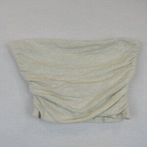 Free People Tube Top Women's Size Large Spring Summer Crop Sleeveless Cream